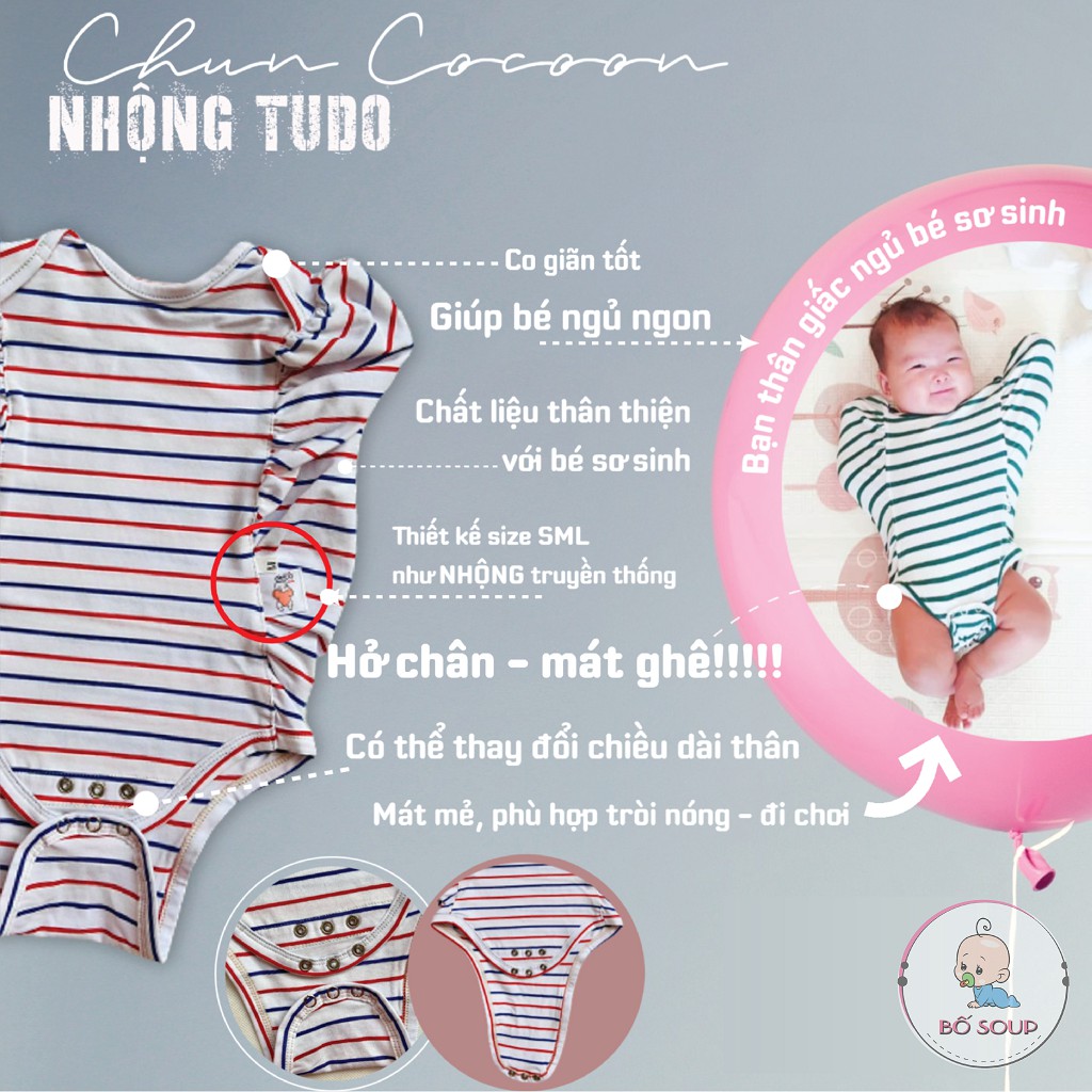 Nhộng Chũn Cocoon Nhộng TuDo Cộc Hở Chân Thích Hợp Cho Mùa Hè Shop Bố Soup