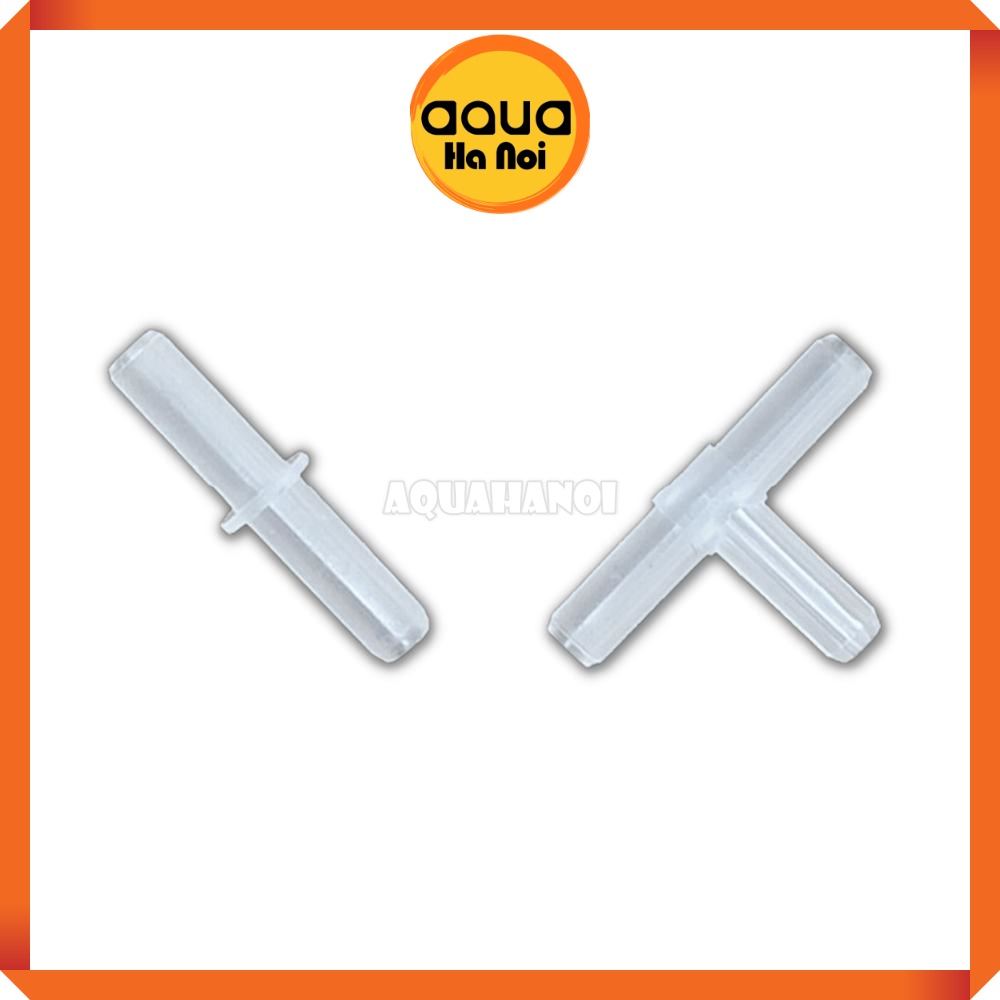 Co nhựa nối dây thẳng/chia 3 - Đầu nối dây sủi khí CO2/Oxy bể cá cảnh thủy sinh