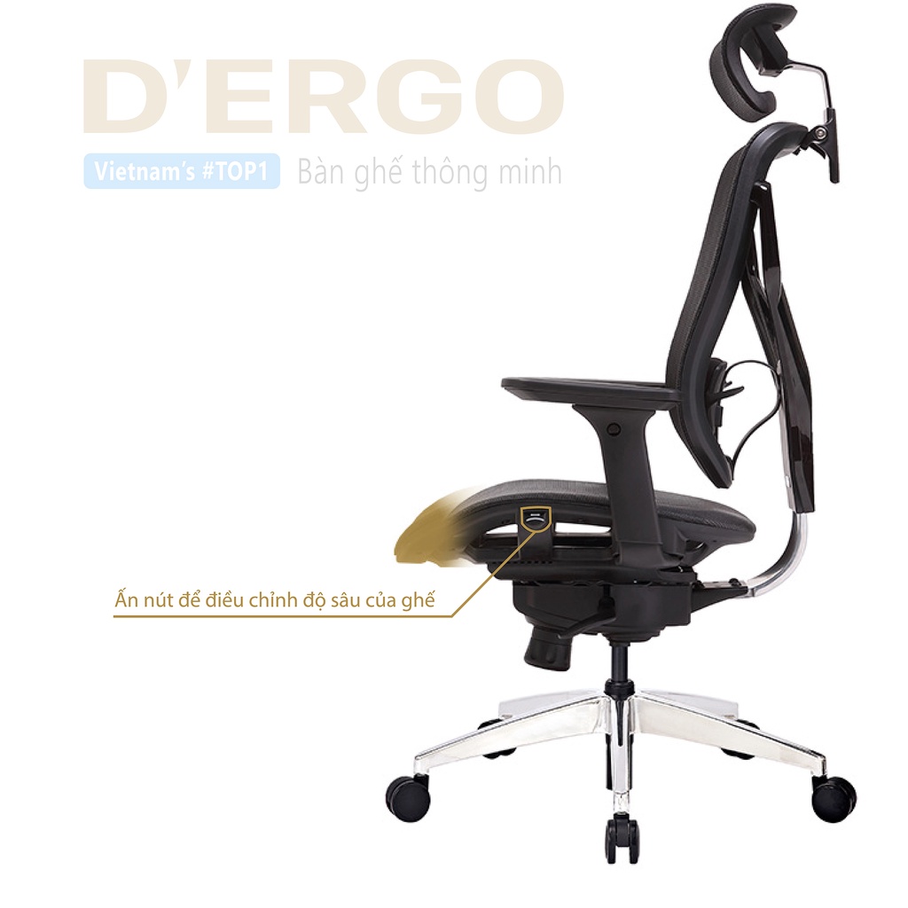 Ghế Công Thái Học Cao Cấp Ergonomic GTChair Vida M