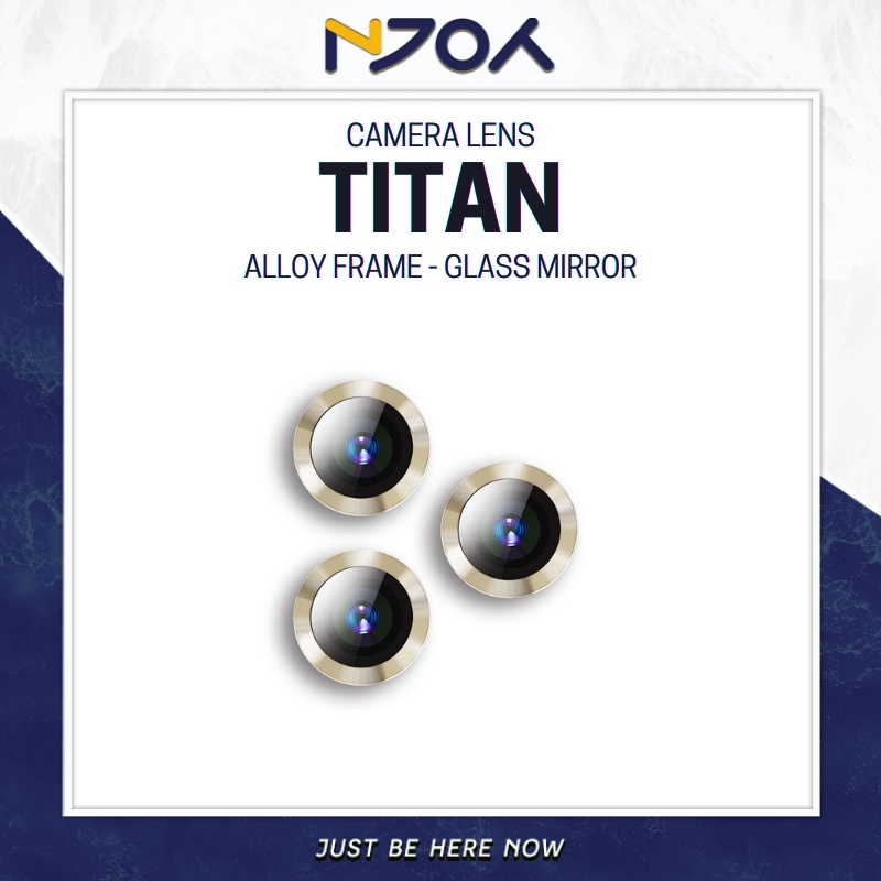 Bộ Vòng Titan Bảo Vệ Camera Độ Cứng 9h Chống Trầy Xước Màu Vàng Gold Cho Điện Thoại IP12/13/14 Pro Max Njoyshop