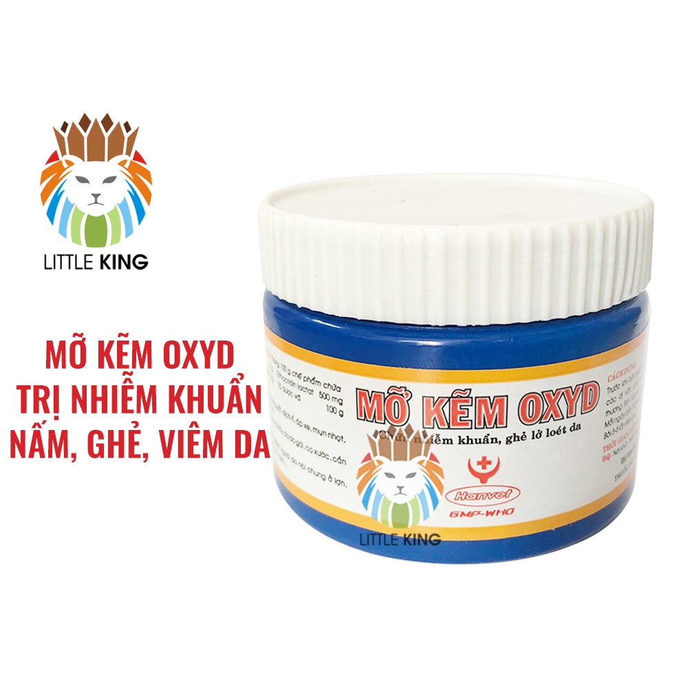 Trị nấm ghẻ, viêm da cho chó mèo, thú cưng Mỡ kẽm Oxyd 100gr, Little King Phụ kiện thú cưng Pet Shop Hà Nội