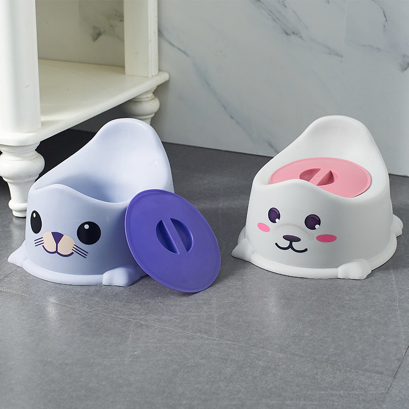 Ghế Ngồi Toilet Luyện Tập Cho Bé Trai Thiết Kế Di Động Dễ Thương