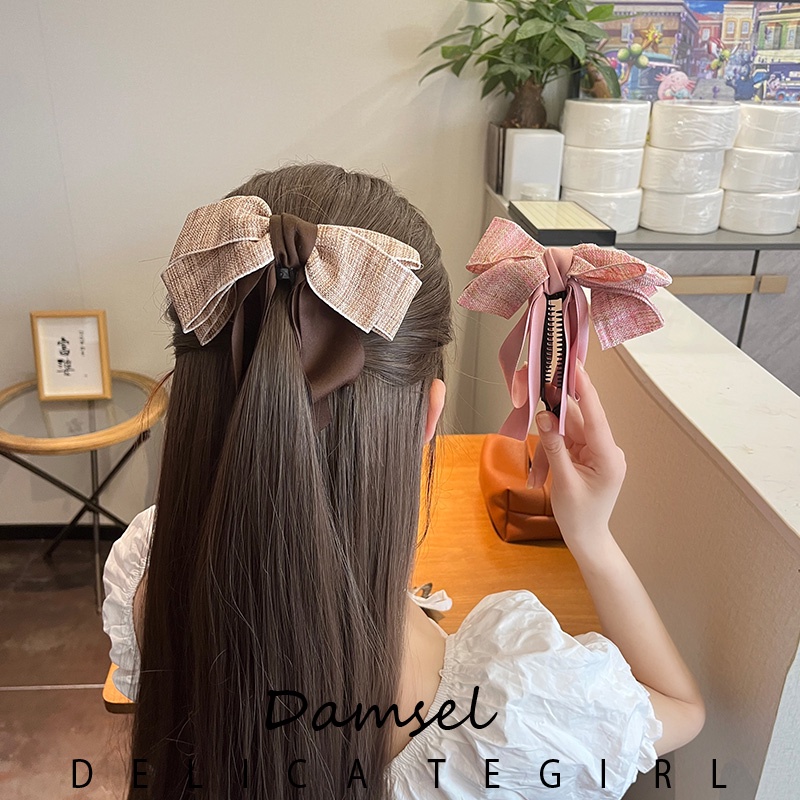 Dây Cột Tóc Nơ Lưng Cỡ Lớn Kiểu Hàn Quốc Dễ Thương