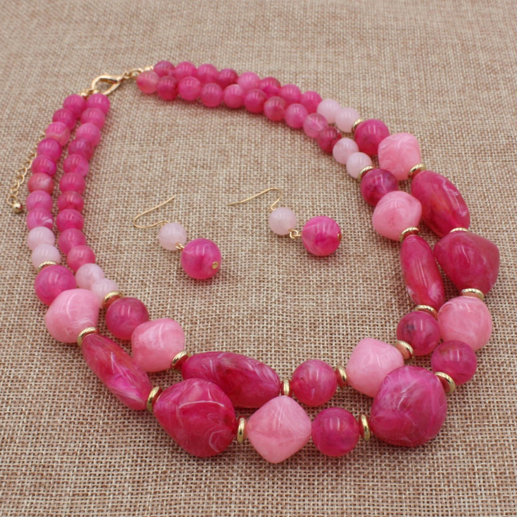 Bộ Vòng cổ Và Đôi Khuyên Tai Kiểu Dáng Sang Trọng Cho Nữ