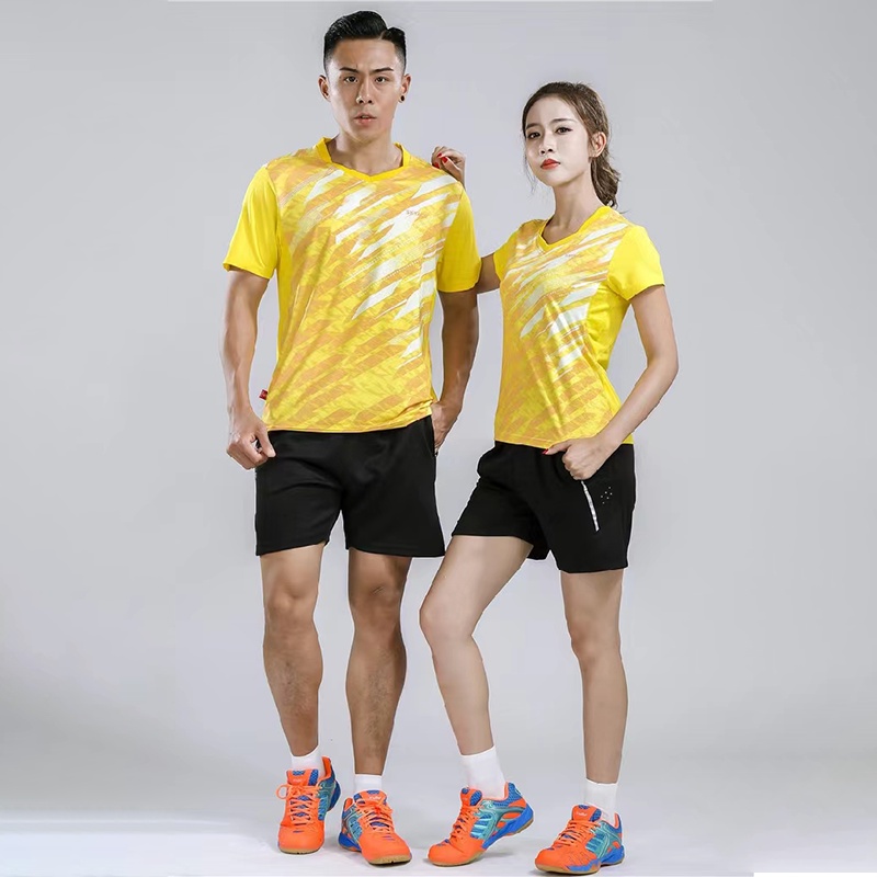 Tianzhijie Bộ Đồng Phục Chơi Cầu Lông / Đánh Cầu Lông / Bóng Chuyền In Họa Tiết Cho Nam Và Nữ