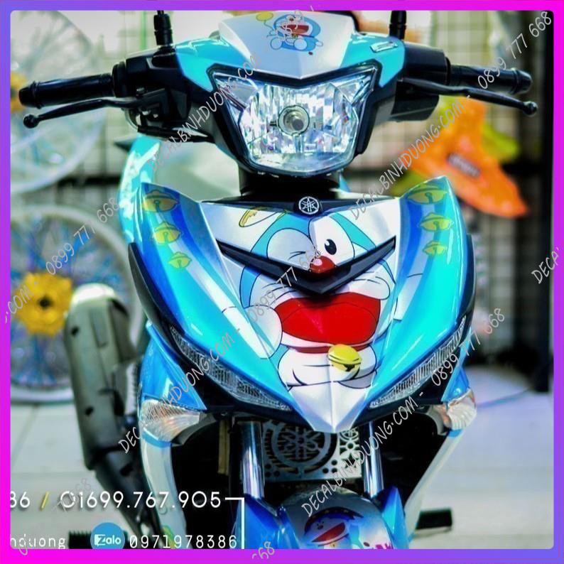Tem Trùm Exciter 150 Doraemon Xanh Bạc Cực Dễ Thương - Decal Candy
