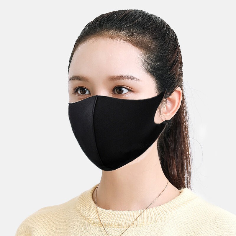 KHẨU TRANG VẢI SU 3D TRƠN BASIC CAO CẤP VẢI DÀY MỊN ĐẸP