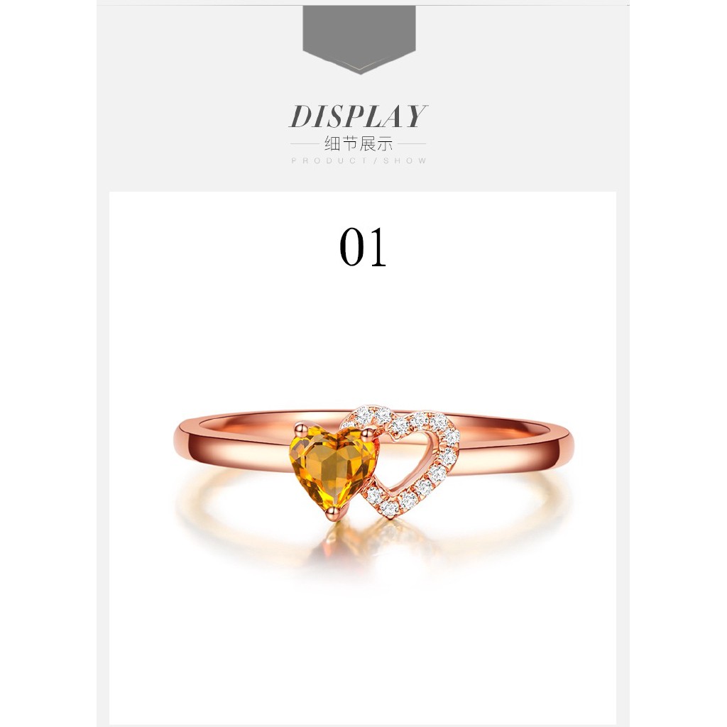 Nhẫn mạ bạc 925 phối hình trái tim xinh xắn dành cho nữ