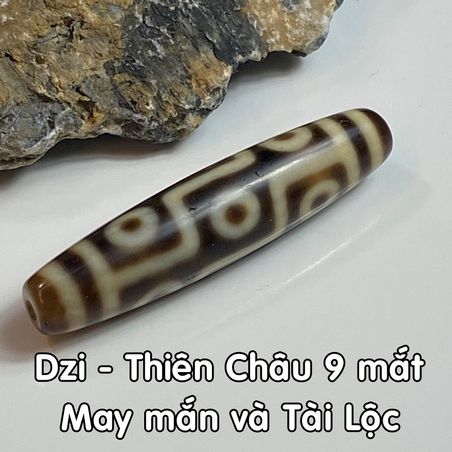 Dzi Phong Thủy Thiên Châu Tây Tạng 9 Mắt May Mắn