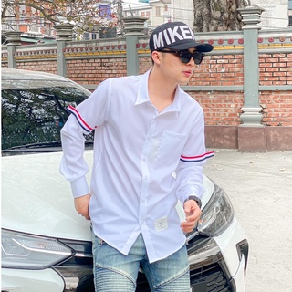 Sơ Mi Thom Browne , Áo Sơ Mi 3 Sọc Thom Browne Dài Tay Hot Cao Cấp Ảnh Thật HA SHOP 9999