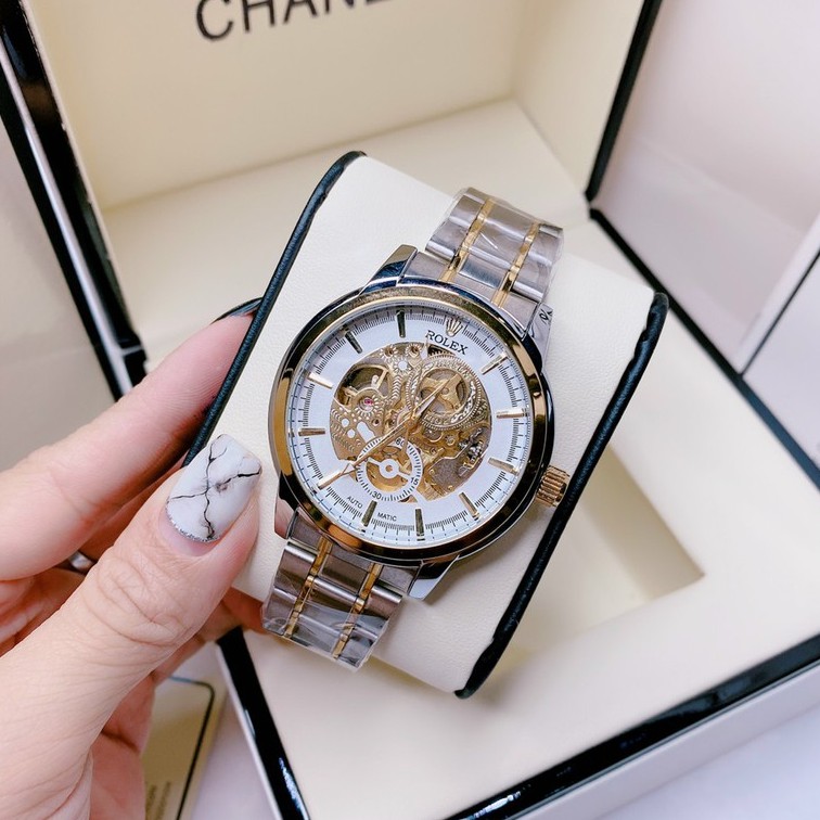 Đồng hồ cơ Rolex Nam dây thép không gỉ, bảo hành 12 tháng - Đồng hồ rolex MTP-STORE MTP-STORE