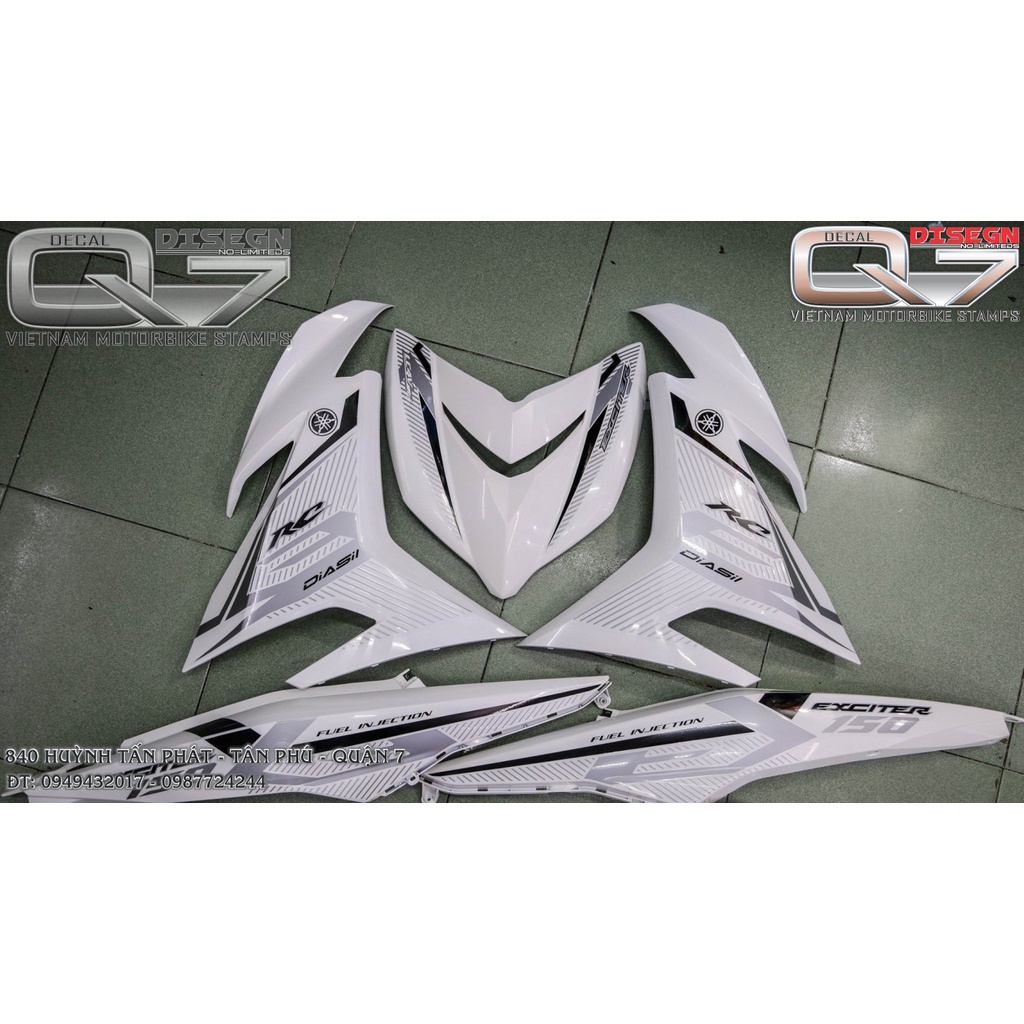 Tem Rời EXCITER 150 ZIN XE TRẮNG