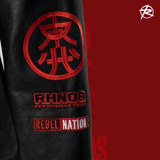 Áo khoác da Biker Leather Jacket Red Hyenas