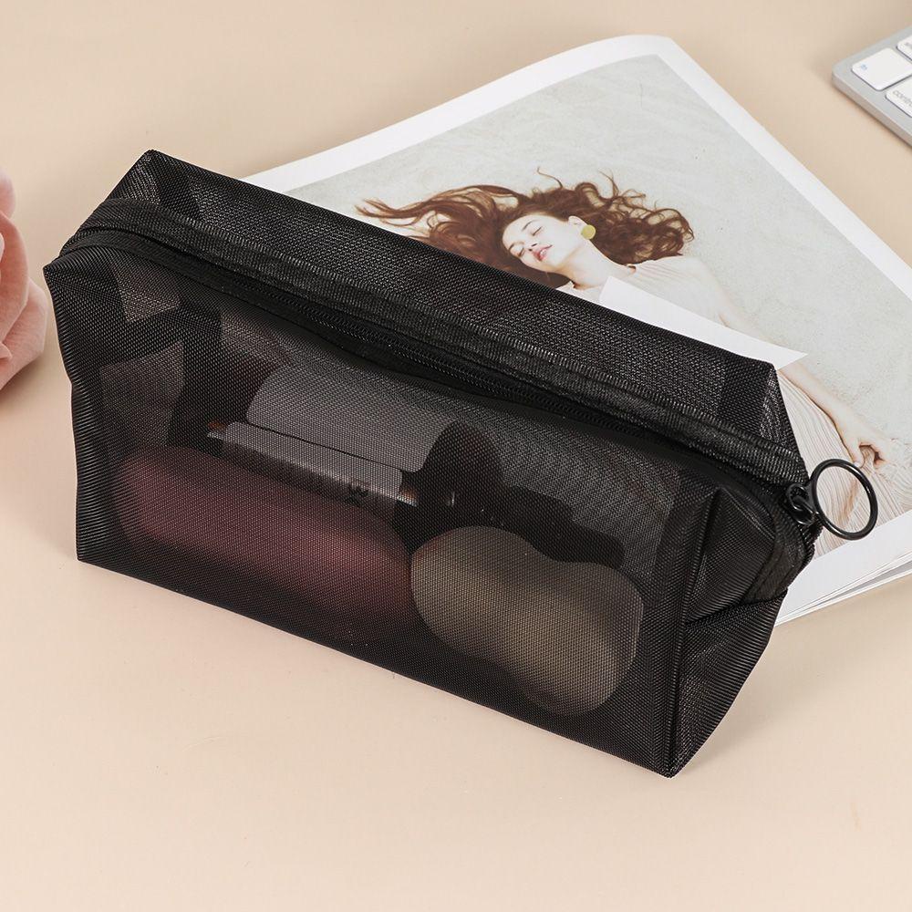 1 Túi Lưới Trong Suốt Đựng Đồ Trang Điểm Tiện Dụng Khi Đi Du Lịch