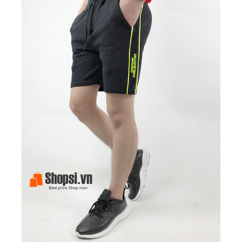 Quần Short Nam - Quần Đùi Thể Thao Phối Viền - Hàng VNXK