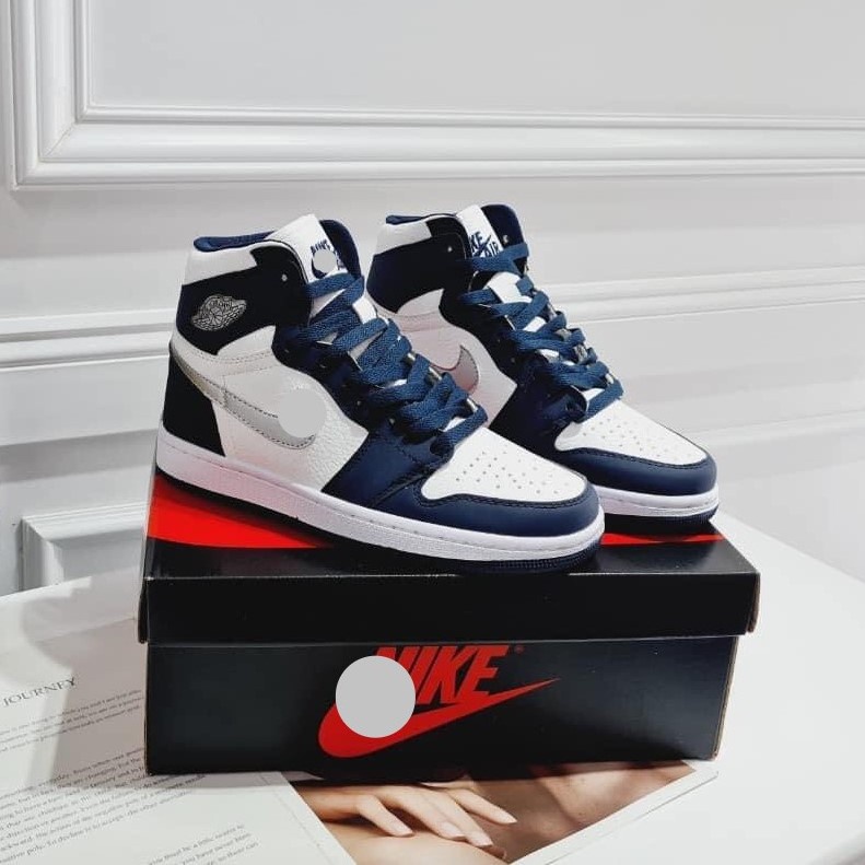 Giày thể thao Jordan NAVY Xanh Than Cổ Cao Cổ Thấp Nam Nữ cực chất dễ phối đồ FullBox