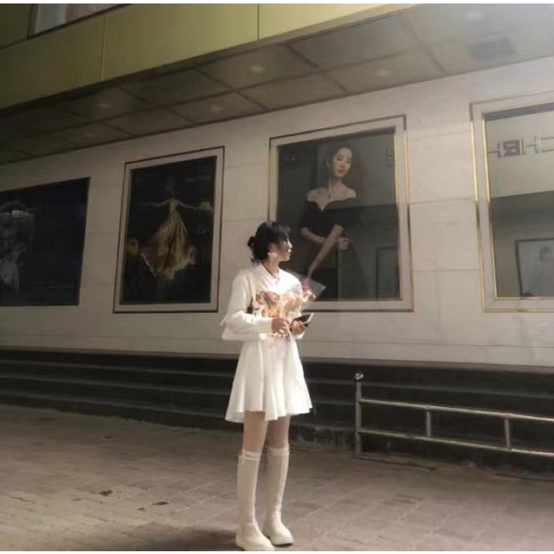 Set váy+corset hoa retro Pháp | BigBuy360 - bigbuy360.vn