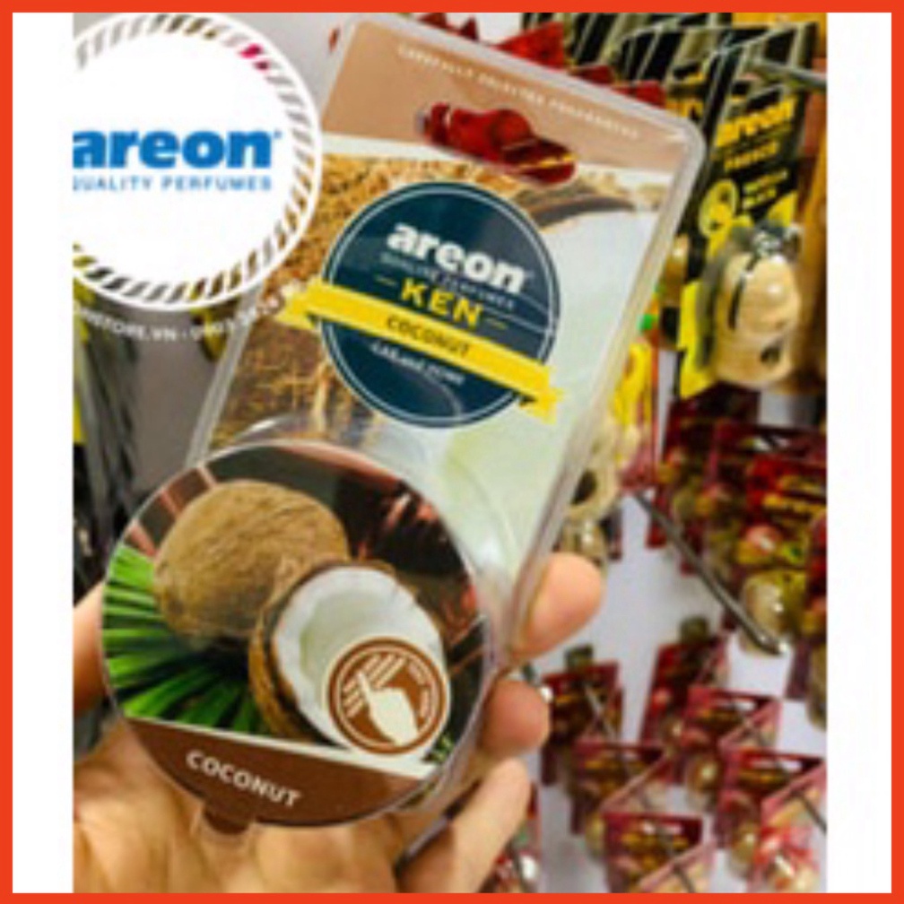 Sáp thơm ô tô hương dừa – Areon Ken Coconut,sáp thơm nhập khẩu chính hãng