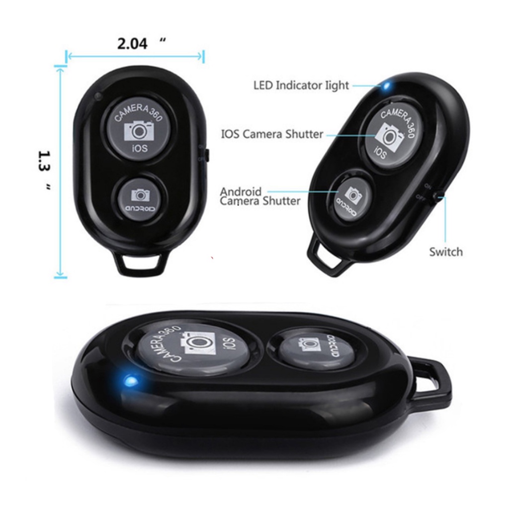 Remote điều kiển từ xa Bluetooth, nút bấm chụp ảnh từ xa không dây – KYWI SHOP