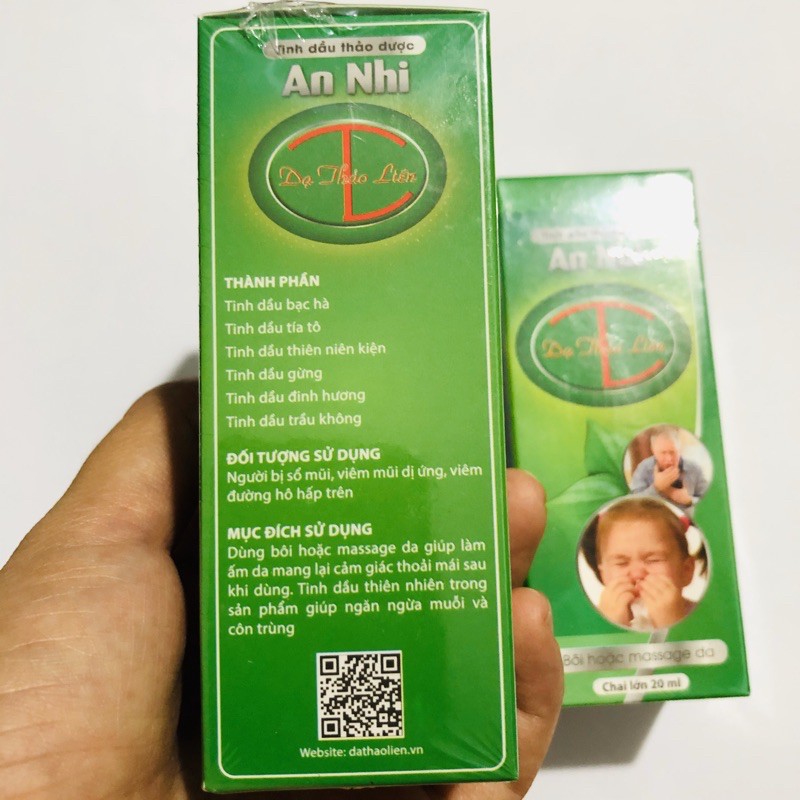 Tinh dầu thảo dược An nhi lọ 20ml chỉ cần bôi bên ngoài