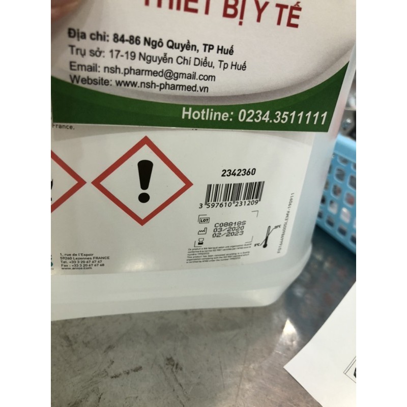 [XUẤT HĐ ĐỎ] CAN 5L 5 Lít DUNG DỊCH NƯỚC RỬA TAY KHÔ SÁT KHUẨN TAY NHANH ANIOS Aniosgel 85 NPC CỦA PHÁP CAN 5L 5 LÍT | BigBuy360 - bigbuy360.vn