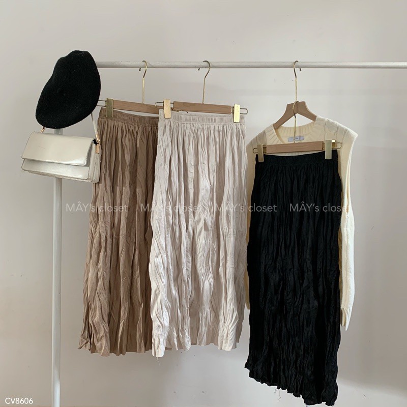 Chân váy nhung nhăn (CV8606)