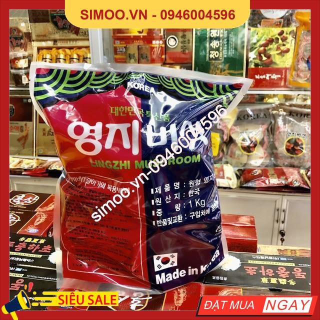 💥 ⚡ [DATE MỚI] Nấm Linh Chi túi xanh lam cờ Hàn Quốc, Túi 1Kg - Hàng chuẩn 💥 ⚡ SẢN PHẨM CHÍNH HÃNG💥 ⚡