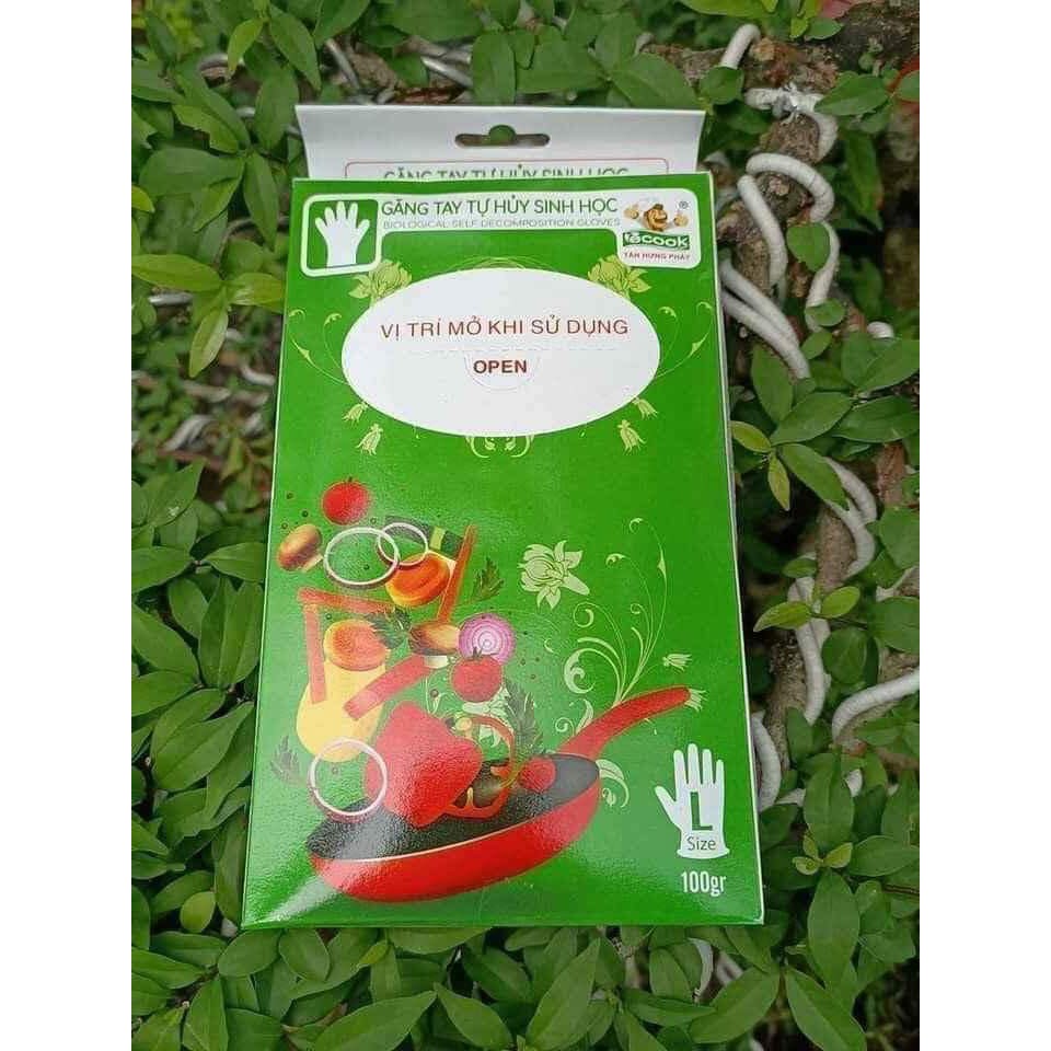 Găng tay nilon - bao tay nilon tự hủy sinh học hộp 100gr