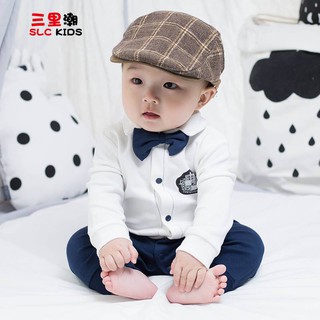 Body công tử nơ dài tay cho bé trai 3-13kg .