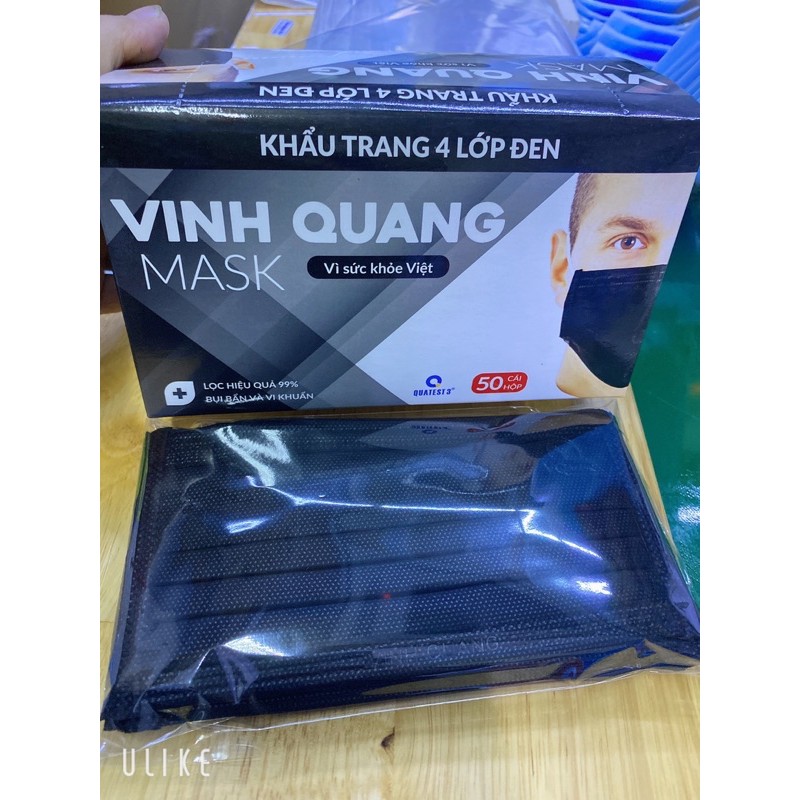 khẩu trang 4l đen VINH QUANG maks