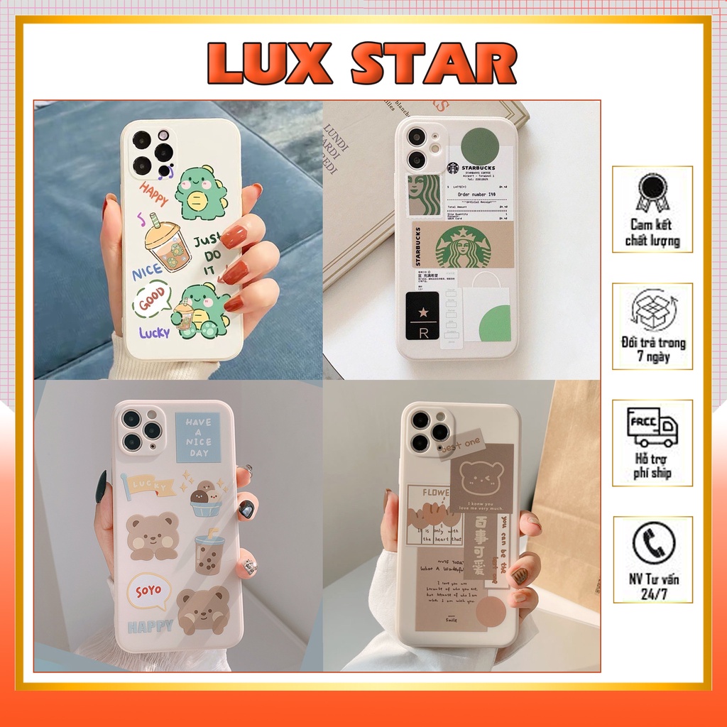 Ốp Lưng iPhone Cạnh Vuông Hàn Quốc Dino Bear 6/6plus/6s/6splus/7/7plus/8/8plus/x/xr/xs/11/12/pro/max/plus/promax/