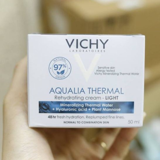 [Chính Hãng] Kem Dưỡng Ẩm 48h Vichy Aqualia 50ml - Mẫu mới hình bên