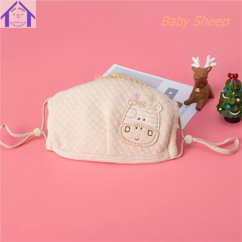 (HÀNG CAO CẤP) Khẩu trang cho bé ORGANIC 100% COTTON HỮU CƠ TỰ NHIÊN  HỌA TIẾT DỄ THƯƠNG CHO BÉ 0-7 TUỔI