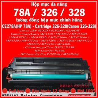 Hộp mực 78A máy in Canon LBP 6230dn, 6230dn, 6200d, Canon MF 4720w, 4750dn, 4450, 4452, 4412, 4420, HP P1606dn, [BEBO]