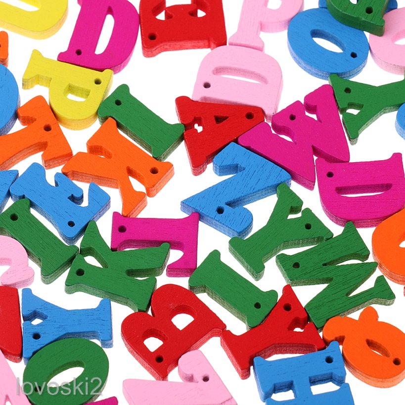 100 Chữ Cái Bằng Gỗ Trang Trí Scrapbook