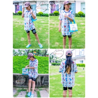 Áo thun Doraemon Doremon nữ thun chiffon mịn mát