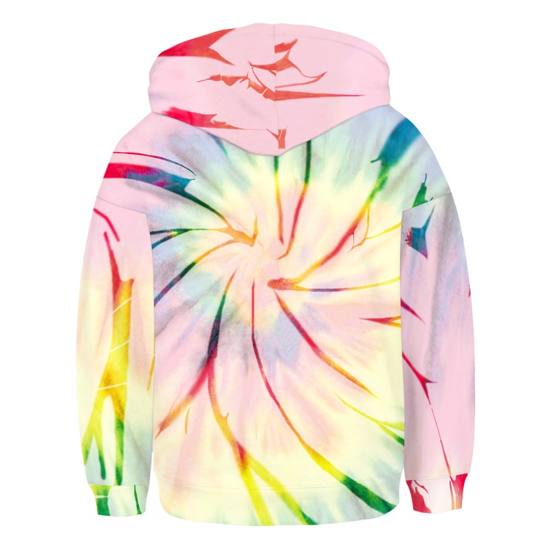 Áo Hoodie Nhuộm Màu Loang Tay Dài Dáng Rộng Thời Trang Xuân Thu Cho Bé Trai Và Gái