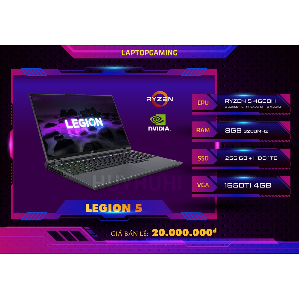 LEGION 5 RZ5 4600H 8GB SSD256 GTX1650TI | BigBuy360 - bigbuy360.vn