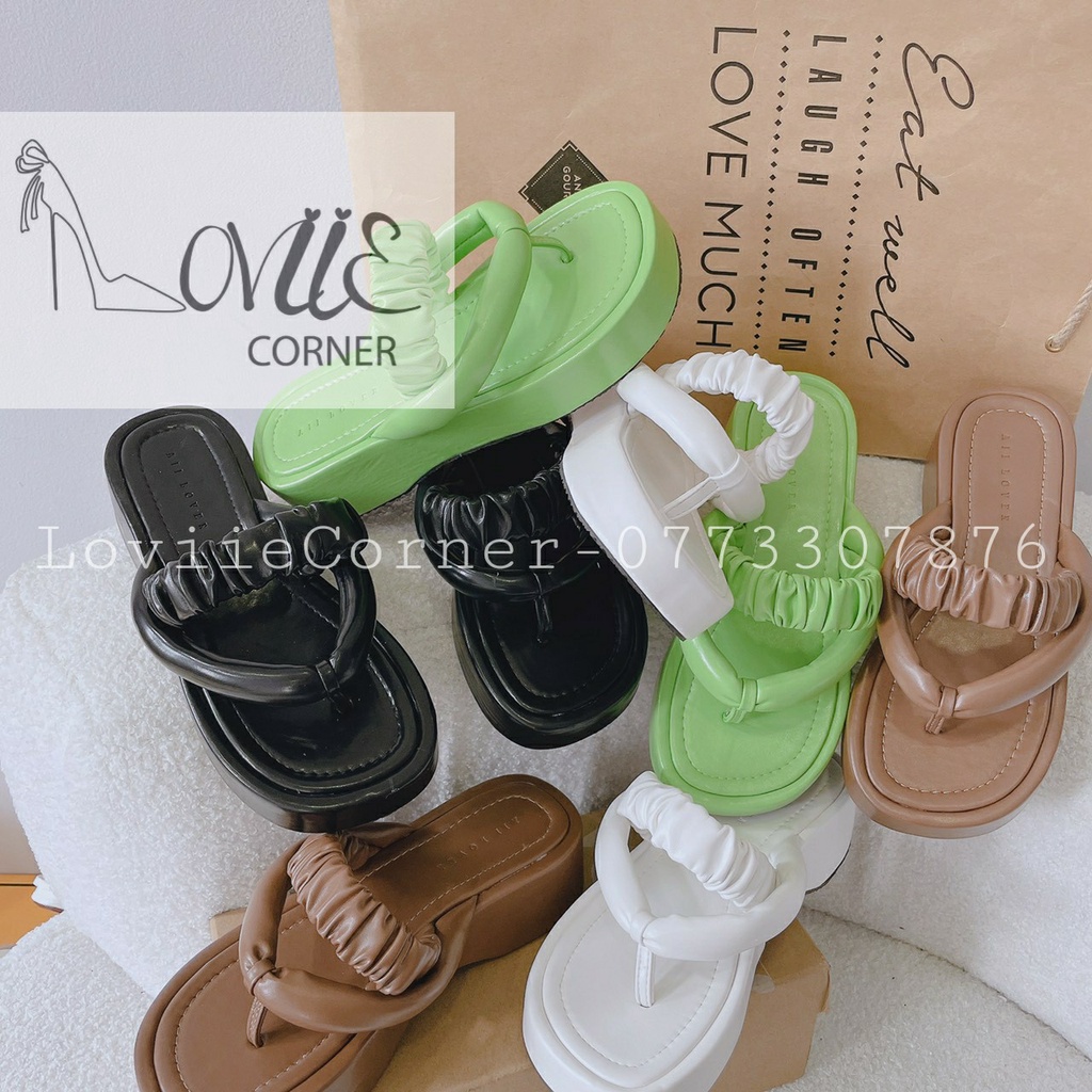 DÉP XUỒNG LOVIIECORNER - DÉP NỮ THỜI TRANG PHONG CÁCH HIỆN ĐẠI QUAI KẸP PHỒNG ĐẾ BẰNG D220932