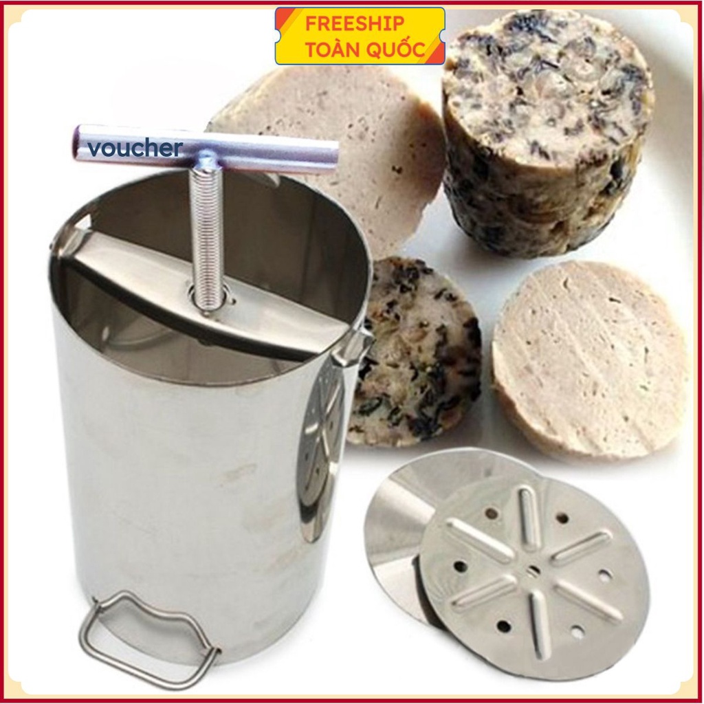 Khuôn Giò Xào Inox Chuẩn Xịn , Khuôn Làm Giò Chả Chất Liệu Inox Dày (Loại 1kg - 2kg)