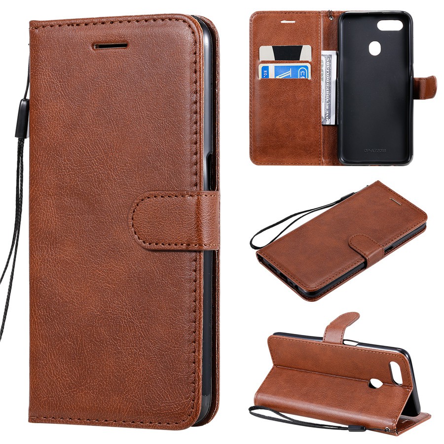 Ốp điện thoại cứng dạng nắp gập đơn giản thời trang dành cho OPPO A5/A3S/A7/A5S | BigBuy360 - bigbuy360.vn