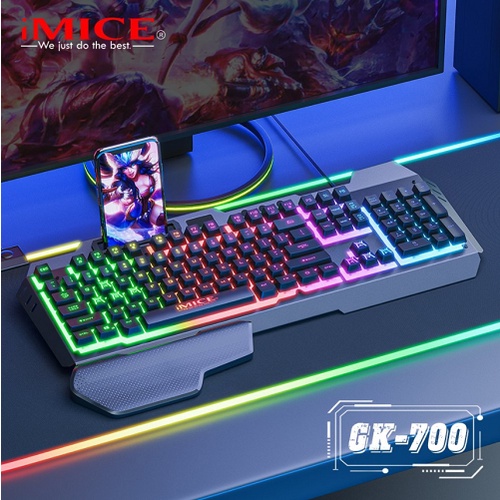 BÀN PHÍM Keyboard IMICE GK700 Giả Cơ CÓ LED chuyên GAME USB Chính hãng. VI TÍNH QUỐC DUY