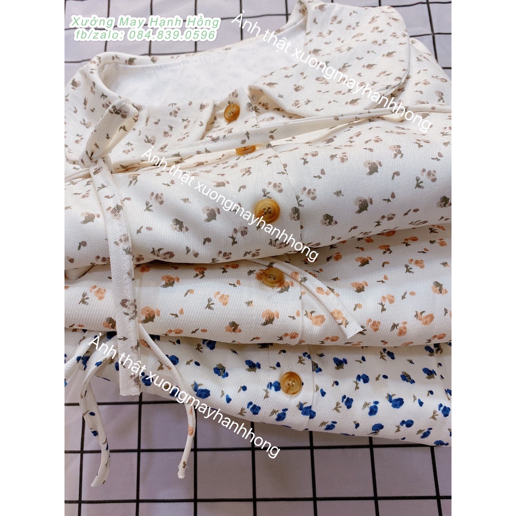 Váy hoa nhí nhung cổ tròn vintage dài tay thu đông ULLZZANG quảng châu - Xưởng May Hạnh Hồng | BigBuy360 - bigbuy360.vn