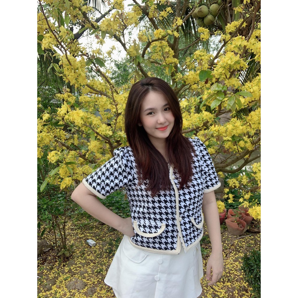 Áo kiểu Bigsize Caro AK0006 - ĐEN TRẮNG  Đủ size từ 50-85KG | BigBuy360 - bigbuy360.vn