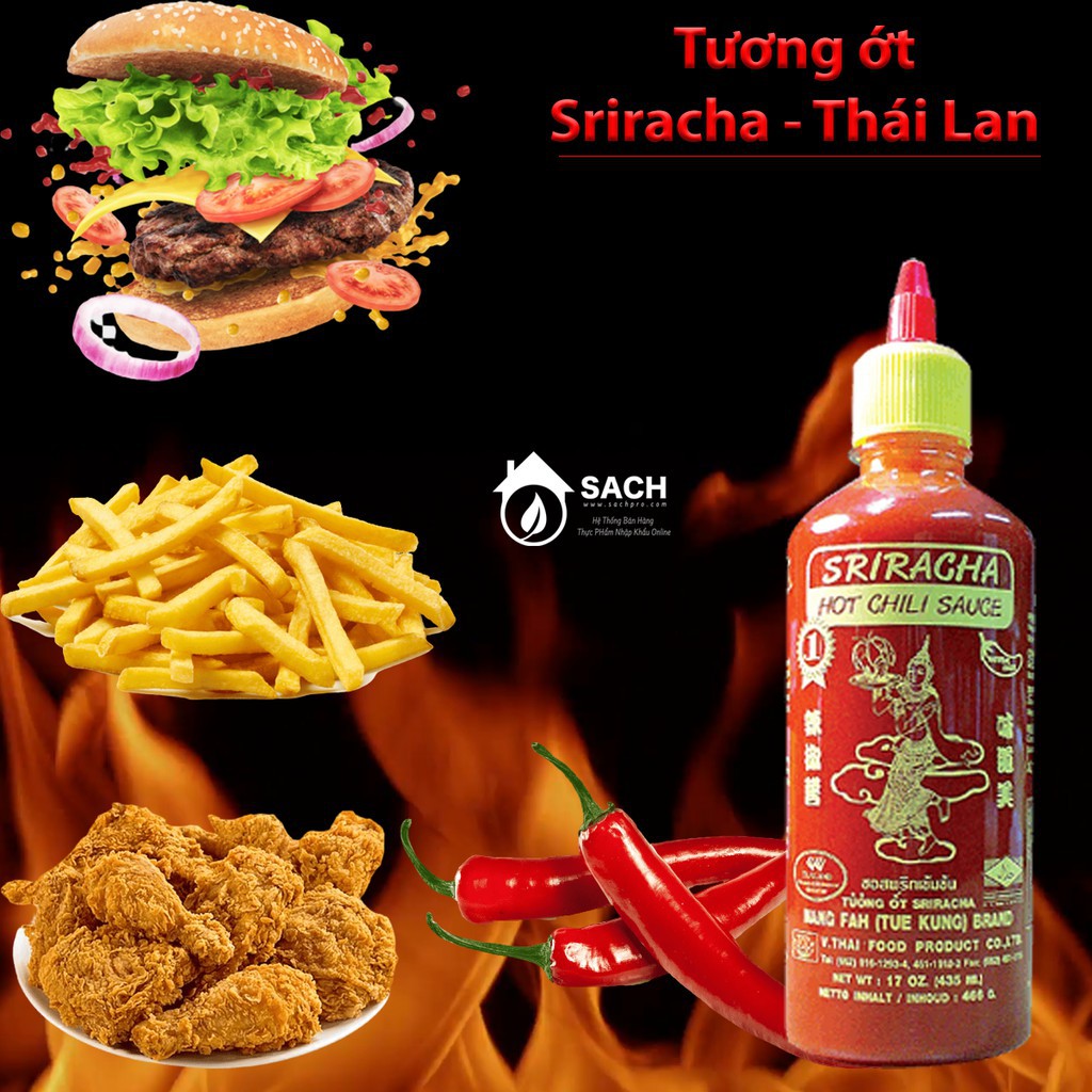 Tương ớt Sriracha hot chili sauce 15fl - 450ml - 515g