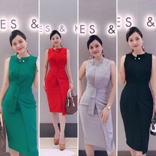 Váy thiết kế hàng new lệch vai đính ngọc