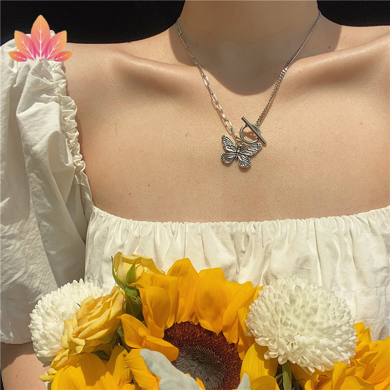 Vòng Tay Phối Mặt Hình Bướm Đính Đá Phong Cách Vintage Jp5