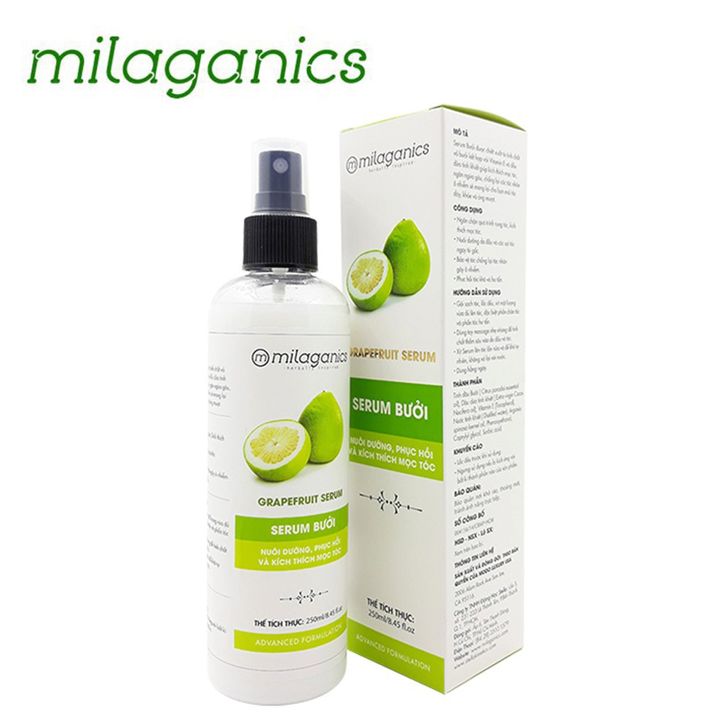 Serum bưởi giúp giảm rụng tóc, kích thích mọc tóc Milaganics 250ml - 0804235 | BigBuy360 - bigbuy360.vn