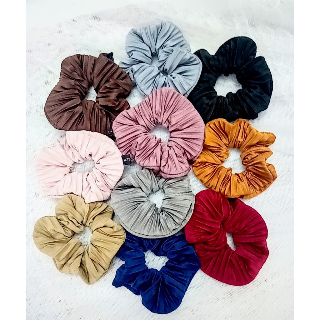 CỘT TÓC VẢI SCRUNCHIES GÂN THỜI TRANG HÀNG THÁI