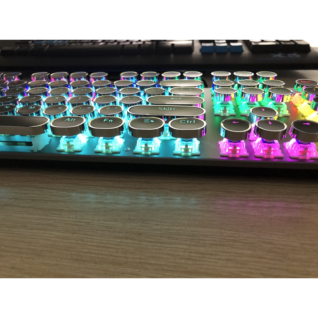 Bàn phím cơ BlueSwitch HP GK400Y - Phím tròn mạc bạc cá tính